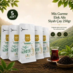 5'li Mis Çay Elek Altı Gurme Plus Siyah Çay 250gr