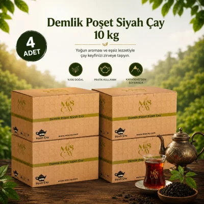 4'lü Demlik Poşet Siyah Çay – 10KG